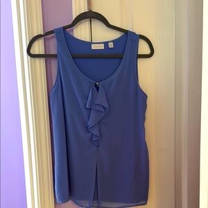 New York & Company Women's Blue Sleeveless Top